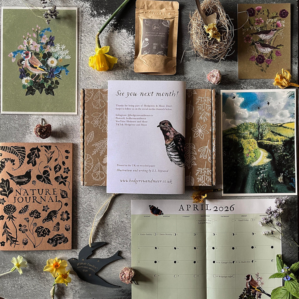 The Hedgerow and Moor Monthly Almanac Box - APRIL