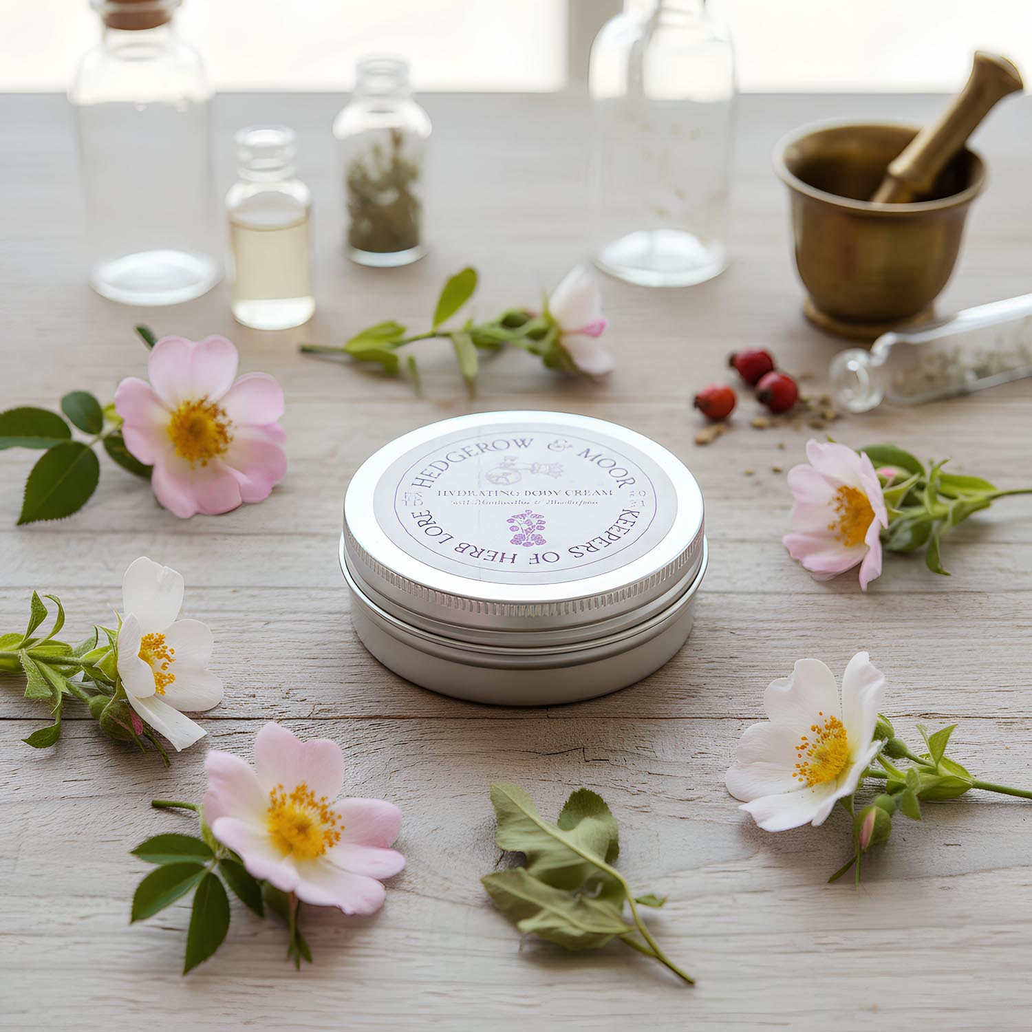 Tin of Hedgerow and Moor plastic free face cream