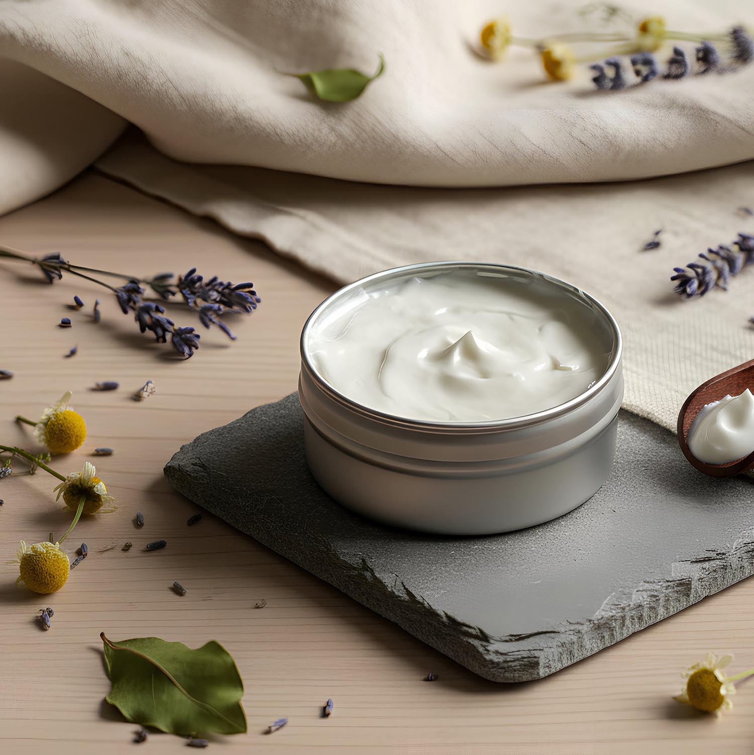 A tin of hedgerow and Moor plastic free luxury hydrating face cream