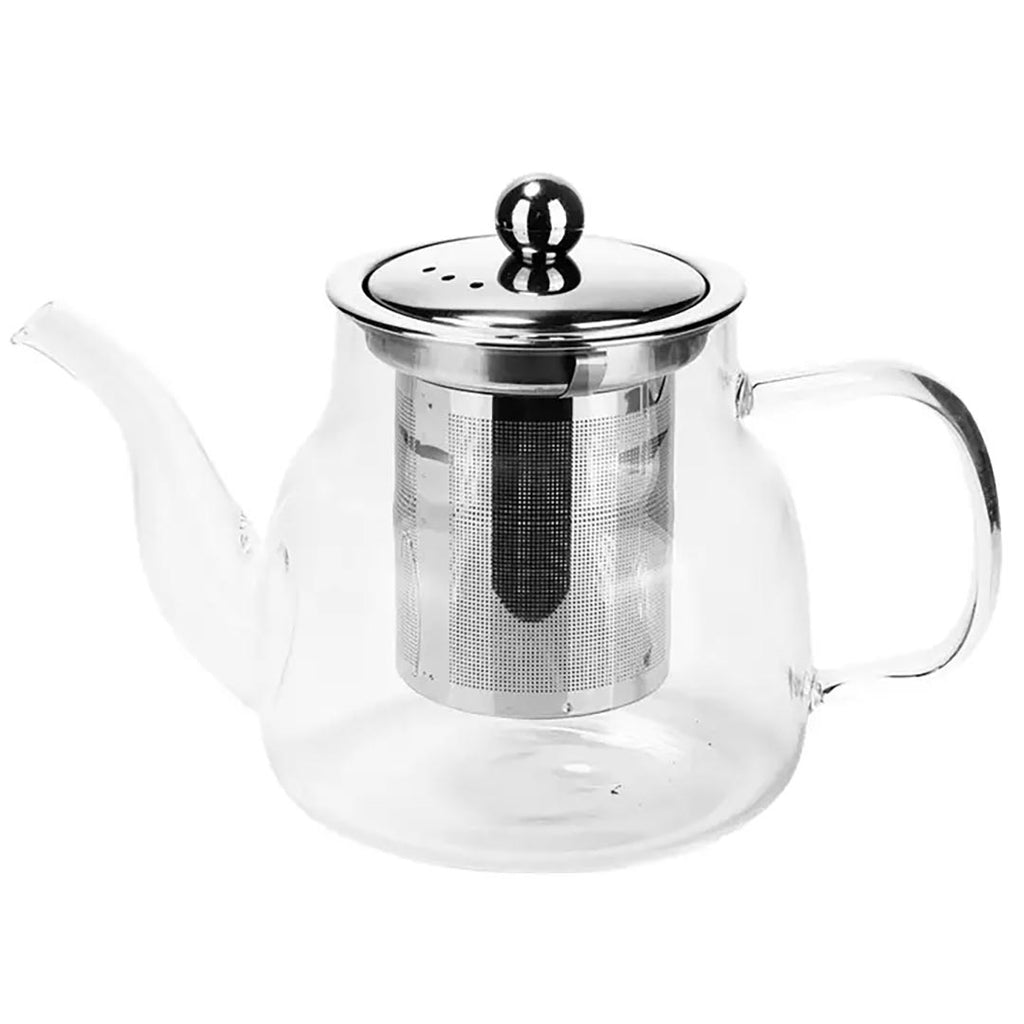 glass teapot with infuser
