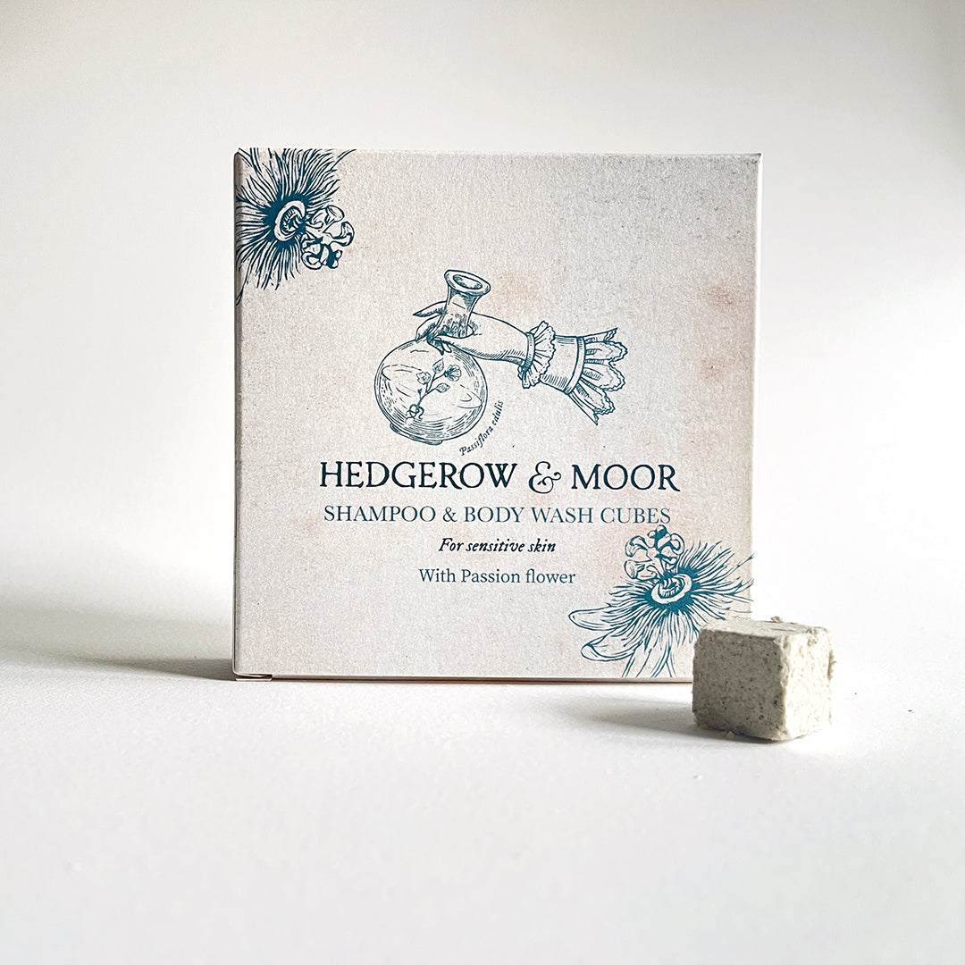 PLastic free shampoo cubes for sensitibve skin