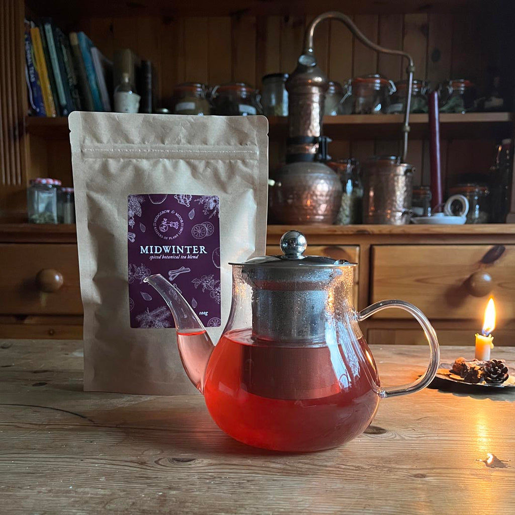 Midwinter herbal tea, seasonal botanical blend for winter 100g