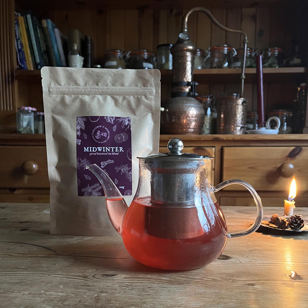 Midwinter herbal tea, seasonal botanical blend for winter 100g