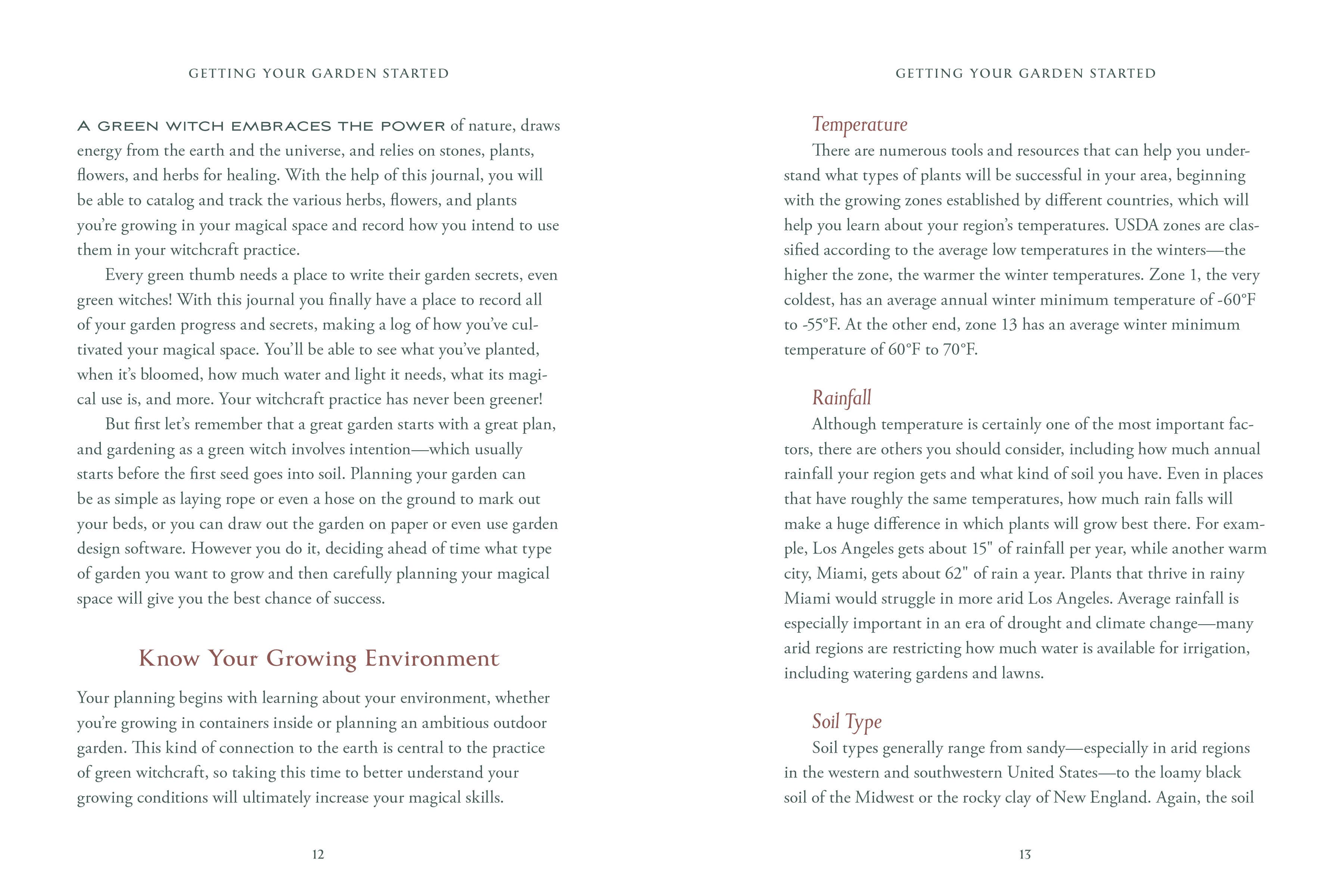 Text page from a book or magazine about gardening with white background