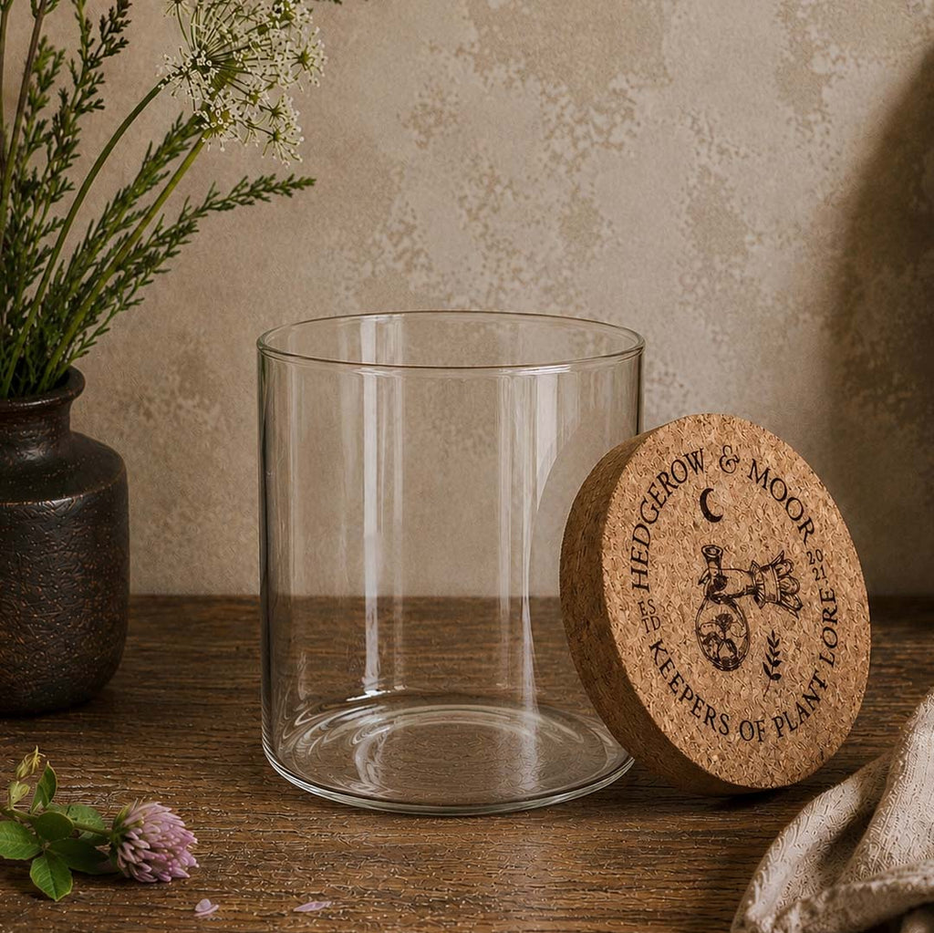 Glass Storage Jar with Engraved Cork Lid – 700ml