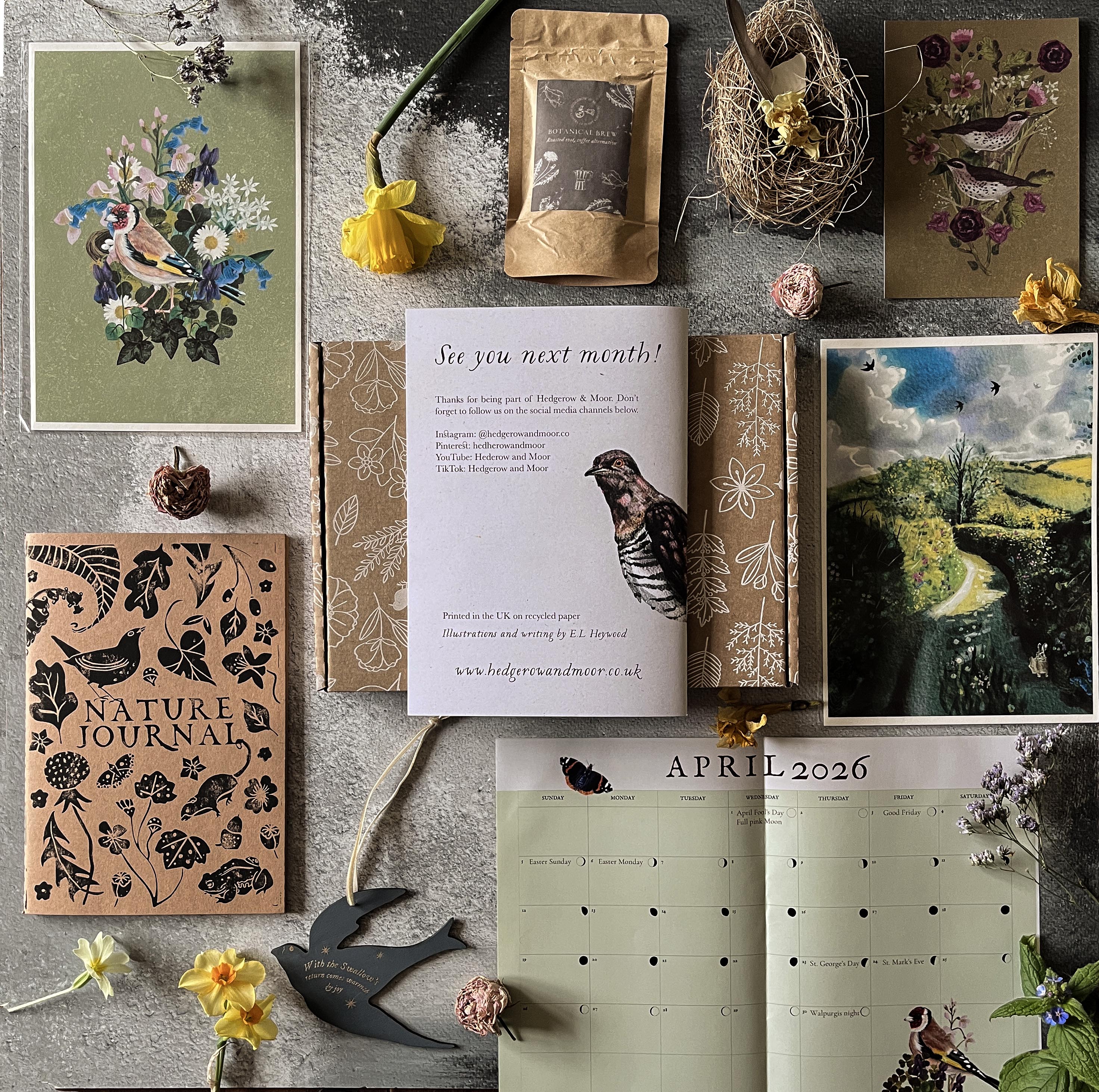 Hedgerow and moor monthly seasonal subscription box